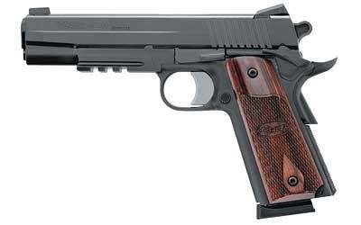 1911 Black Nitron Finish M1913 Rail Low Profile Night Sights Rosewood Grips