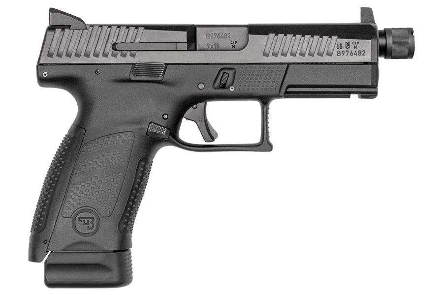 CZ P-10 Compact 9 mm Suppressor Ready Semi Auto Pistol Black with 15 Round Magazine – 91523