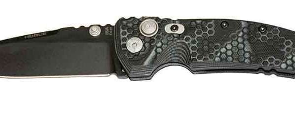 Hogue EX-01 3.5″ G-Mascus Black Cerakote G10 Frame Tread Folder Drop Point Blade