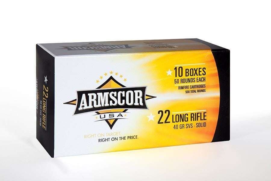 Armscor USA .22 LR SVSP 40 Gr. Ammunition – 500 Rounds