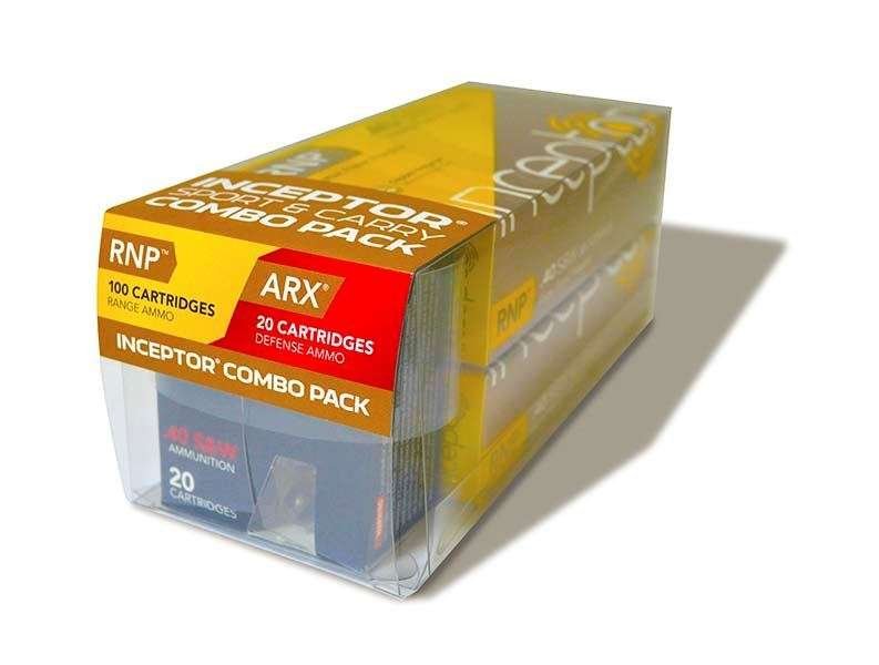Polycase Inceptor .40 S&W ARX & RNP Ammo 120 Rounds (100 RNP Ammo X 20 ARX Ammo)