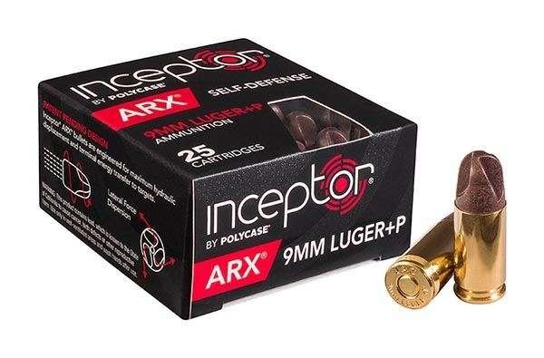 Polycase Inceptor ARX 9mm Pistol Ammo 25 Rounds Box