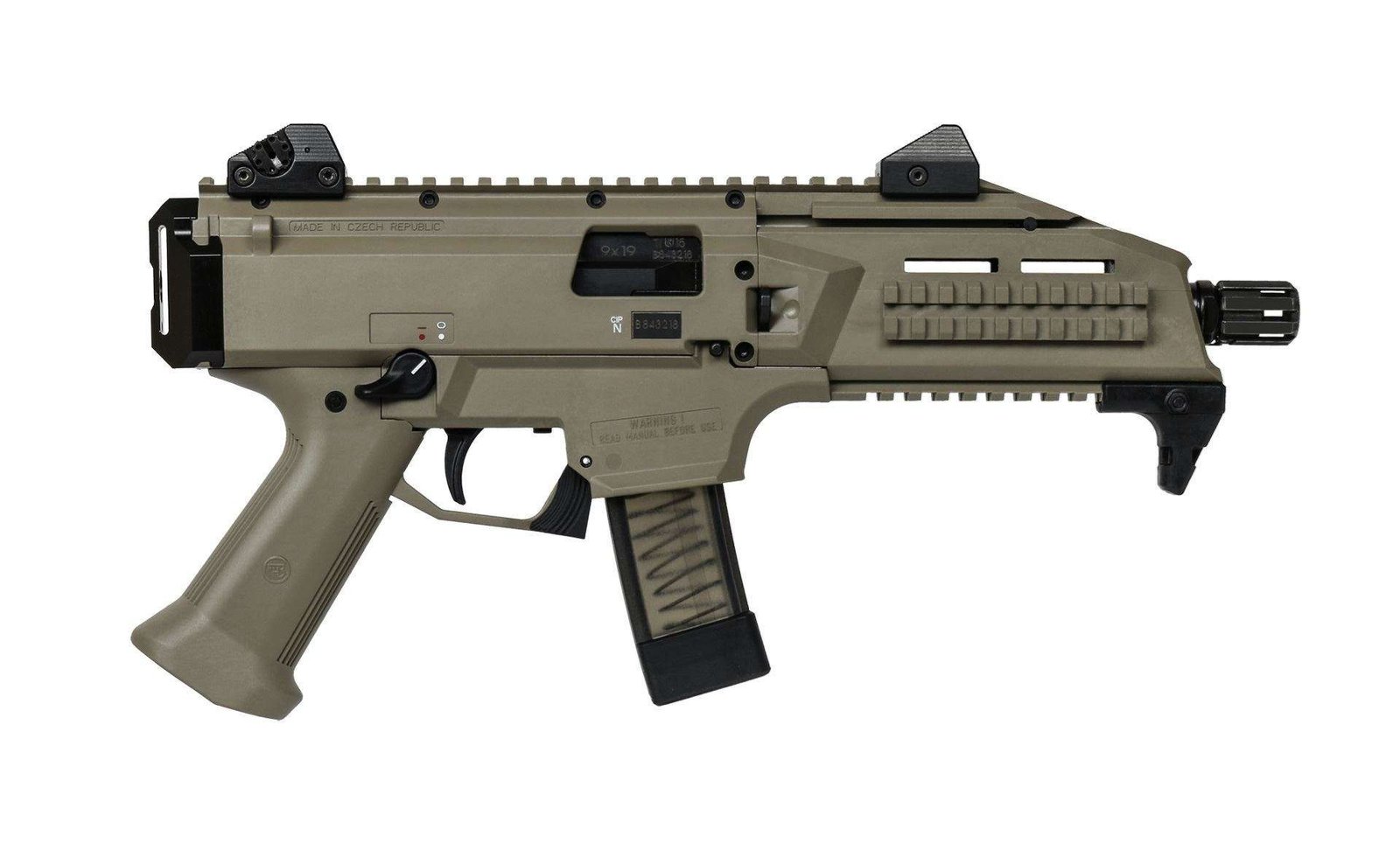 CZ Scorpion EVO 3 S1 9mm Flat Dark Earth Semi-Automatic 20 Round Pistol