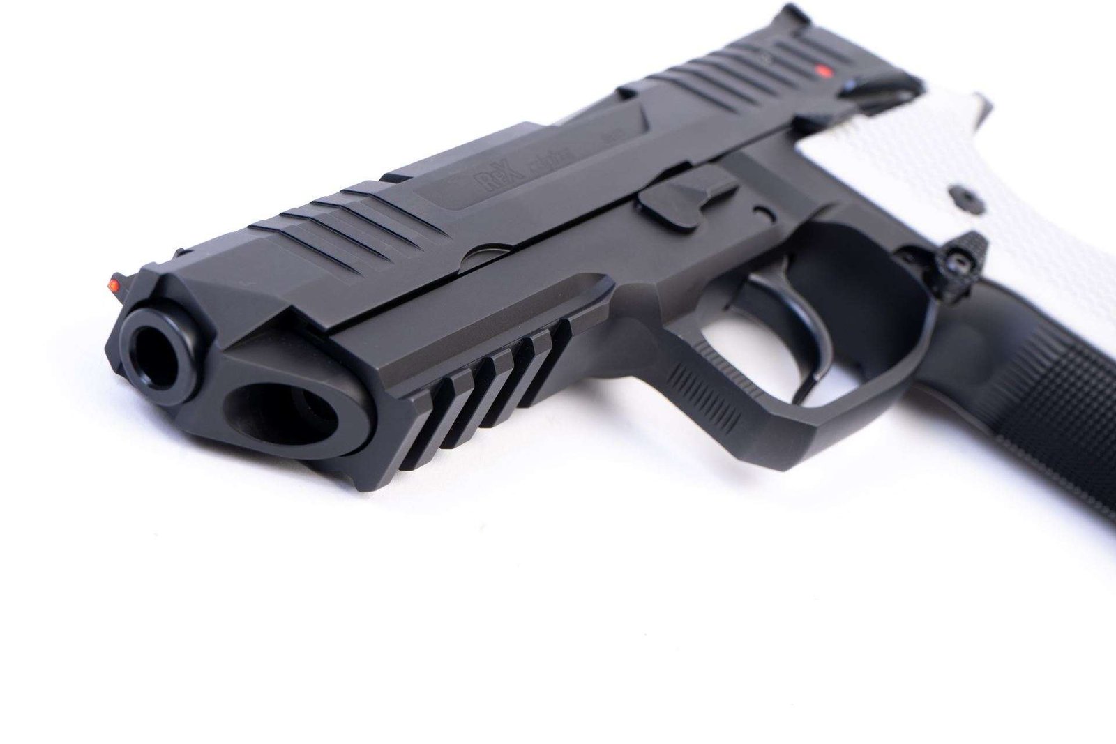 Arex Rex Alpha 9 9mm Black with White Aluminum Grips Semi-Automatic 20 Round Pistol