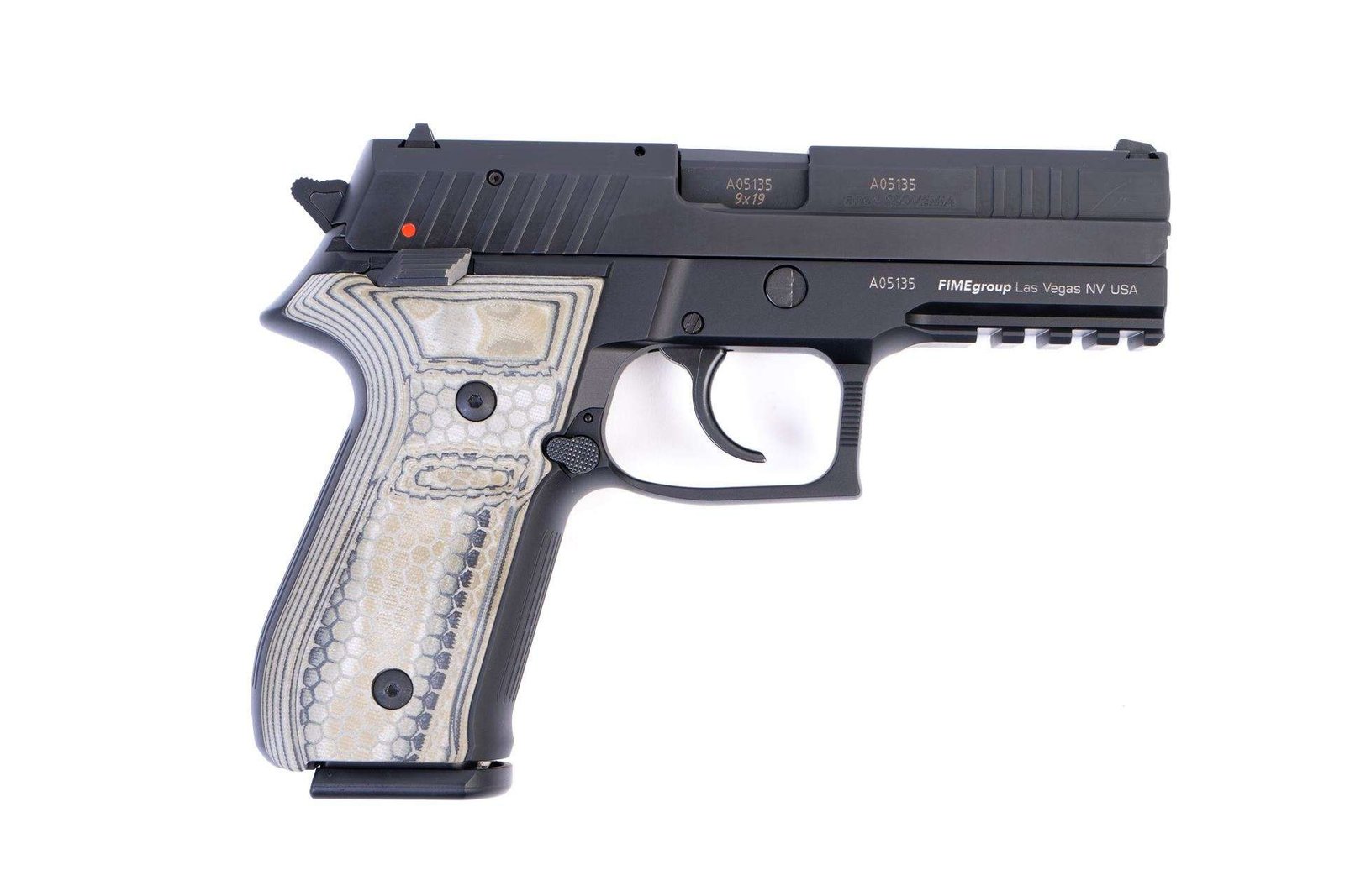 Arex Rex Zero 1S-01G Black with Hogue G10 Green Mascus Grips 9mm 17 Round Pistol