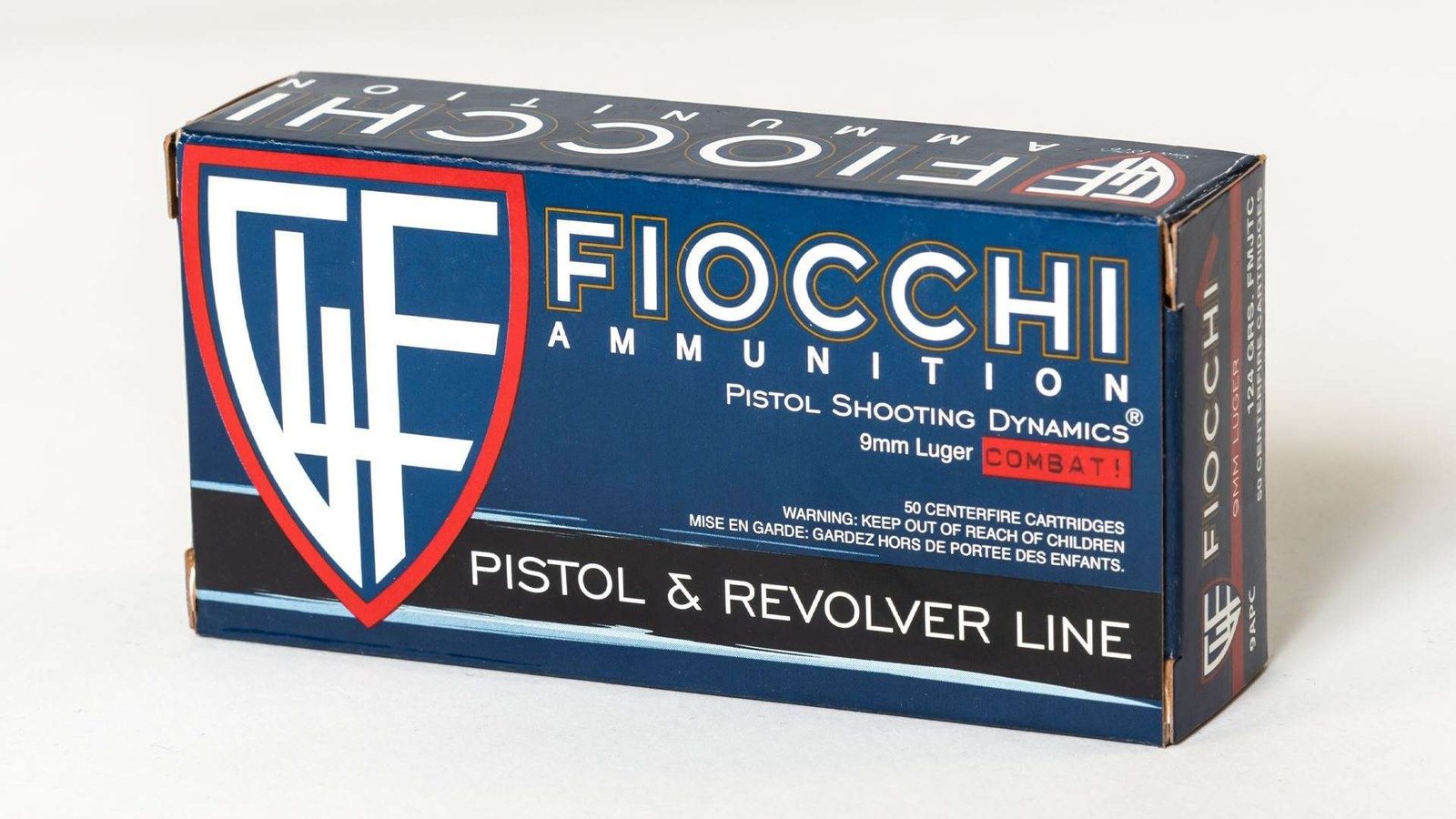 Fiocchi Ammunition 9mm 124 Grain Re-loadable Full Metal Jacket with Truncated Cone 1000 Round Case