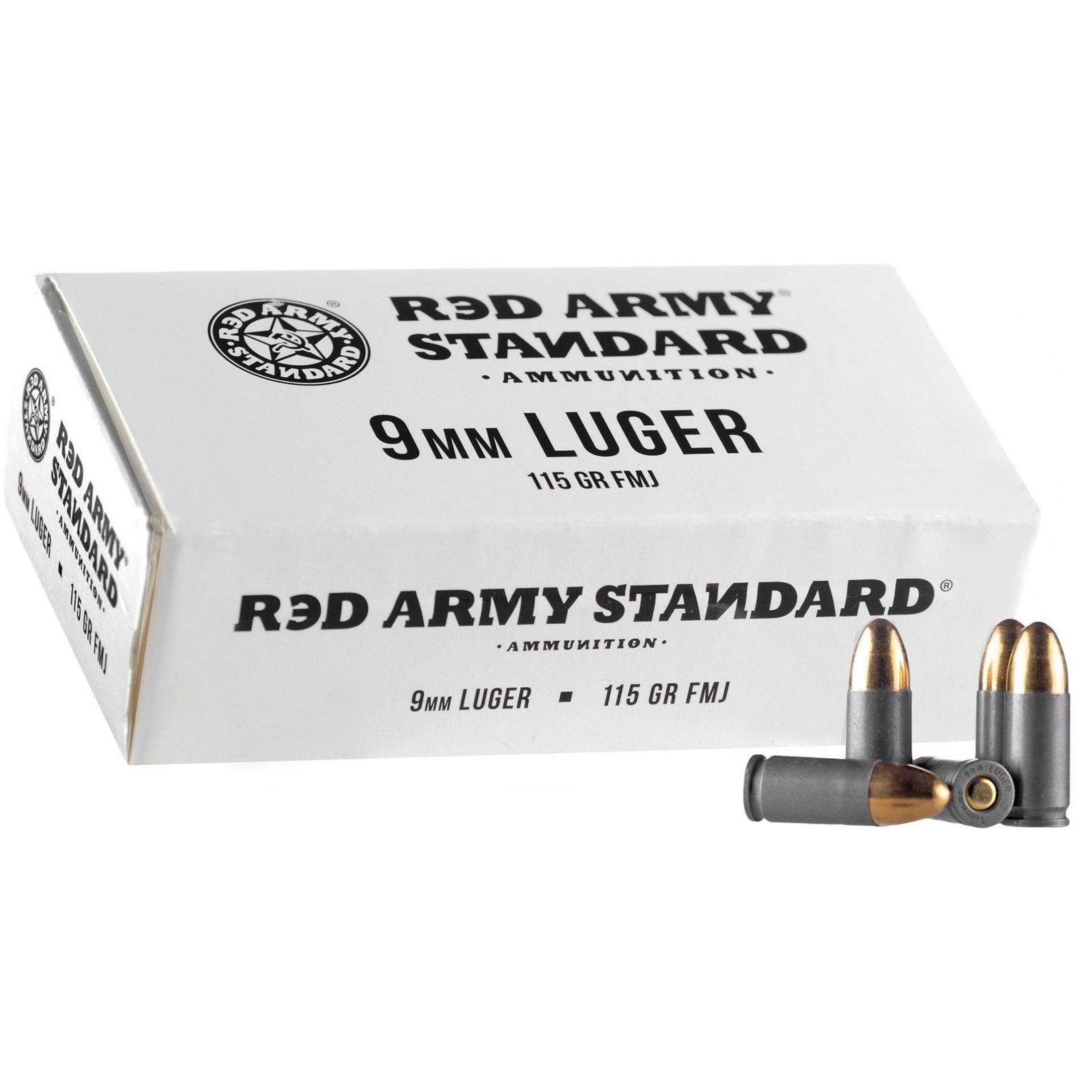 Red Army Standard 9mm 115 Grain FMJ Ammunition 1000 Rounds