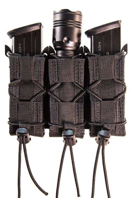 HSGI:Triple Pistol TACO MOLLE -holds 3 pistol magazines-Black