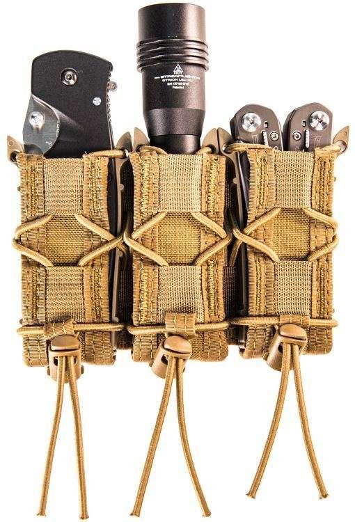 HSGI:Triple Pistol TACO MOLLE -holds 3 pistol magazines-Coyote Brown
