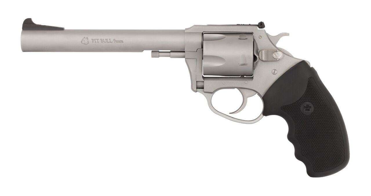 Charter Arms Pit Bull® 9mm 5rd 6″ Barrel Stainless Steel Revolver