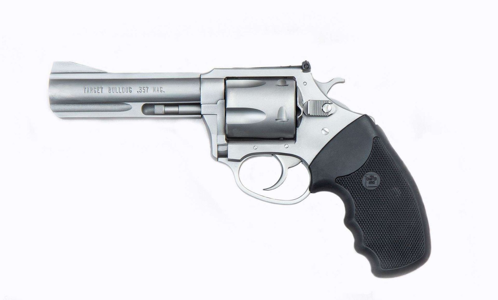 Charter Arms – Target Magnum .357 Mag. 4.2″ 5rd Full Grip Standard Hammer Stainless Steel