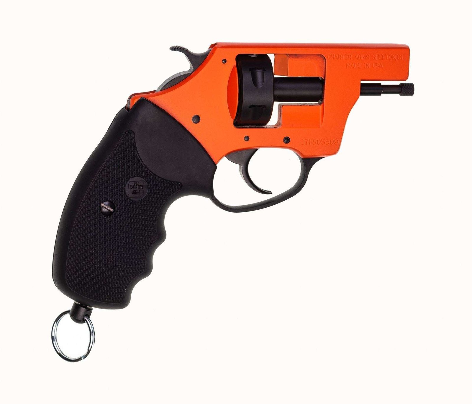 Charter Arms – PRO 22 22 Blank 6rd Compact Grip Standard Hammer Orange/Black Passivate