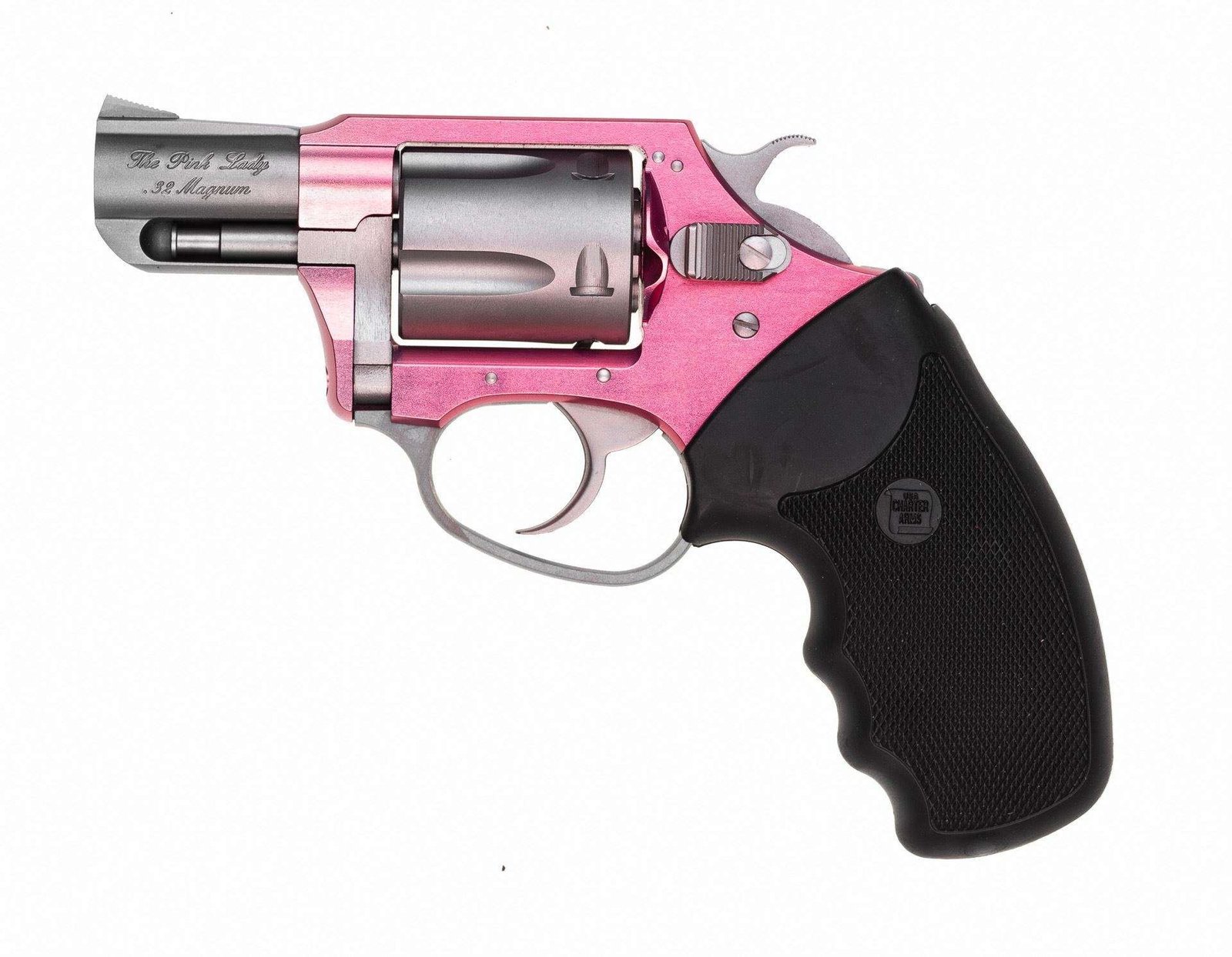 Charter Arms-The Pink Lady® .32 Mag 6 RD 2″ Full Grip Pink/Stainless Steel
