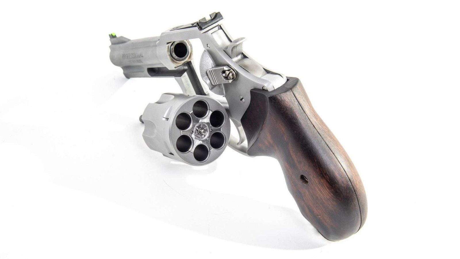 Charter Arms-The PROFESSIONAL VI 357 Mag 6 rd 4.2″ Stainless Steel Wooden Grip