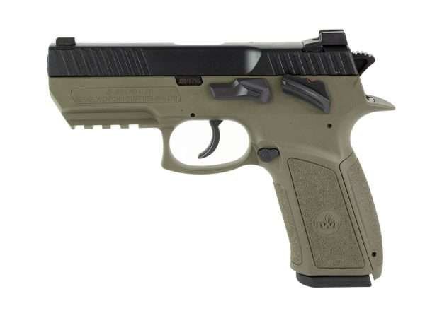 IWI JERICHO 941 ENHANCED Mid-Size Polymer Frame Pistol 9mm Luger 3.8″ Barrel (2x)16RD Mag OD Green