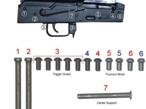 Arsenal Complete Rivet Set for AK47 and AK74 Stamped Receiver