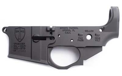 Lower Receiver Stripped – w/Crusader Logo Spike’s Tactical