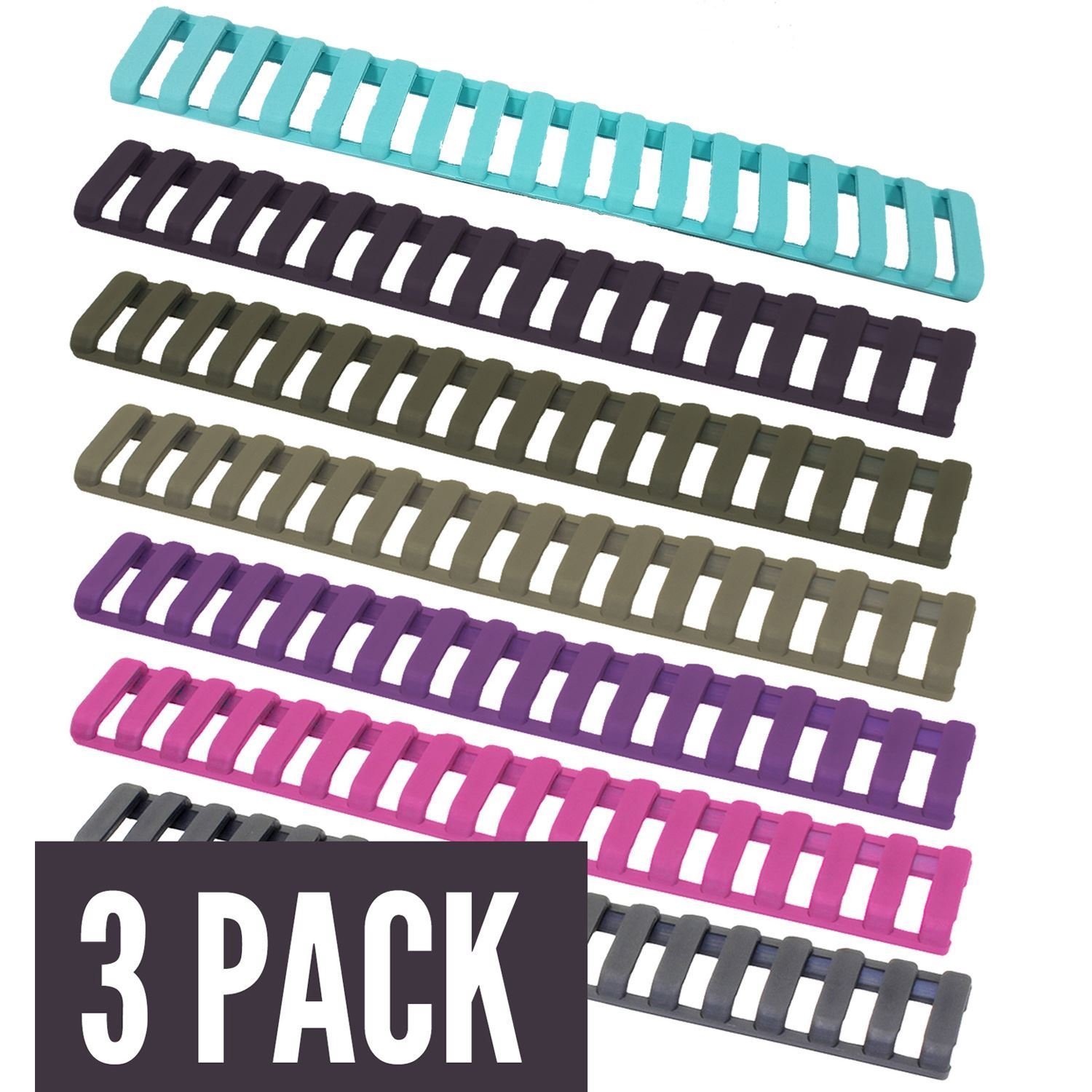 ERGO 18-Slot Ladder LowPro Rail Covers (3PK) – Black