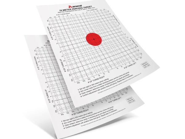 Arsenal Pack of 10 Targets for AKS74U Rifles 15 Meter Zeroing Target