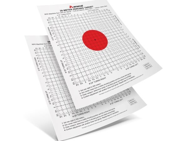 Arsenal Pack of 10 Targets for 26 Meter Zeroing