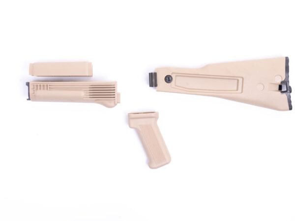 Arsenal 922r Compliant Desert Sand Polymer Folding Stock Set with Stainless Steel Heat Shield
