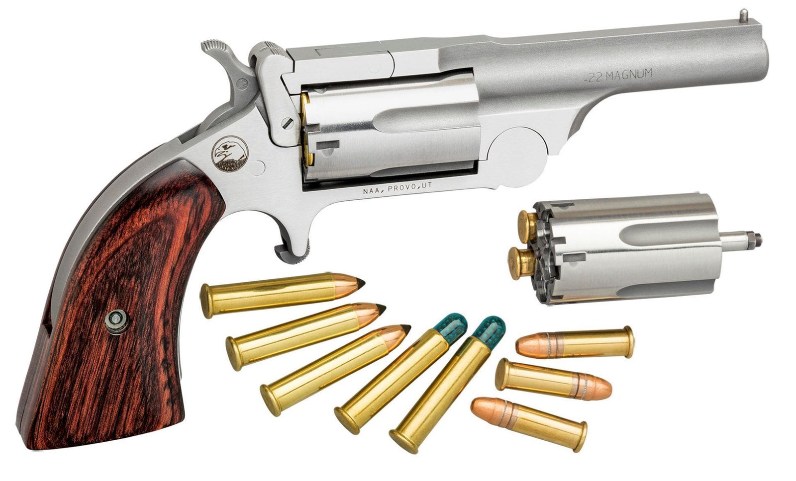 NAA- Ranger II 22 LR/M Conversion Mini-Revolver Break-Top Full Rib 2.5″ Barrel 5rd