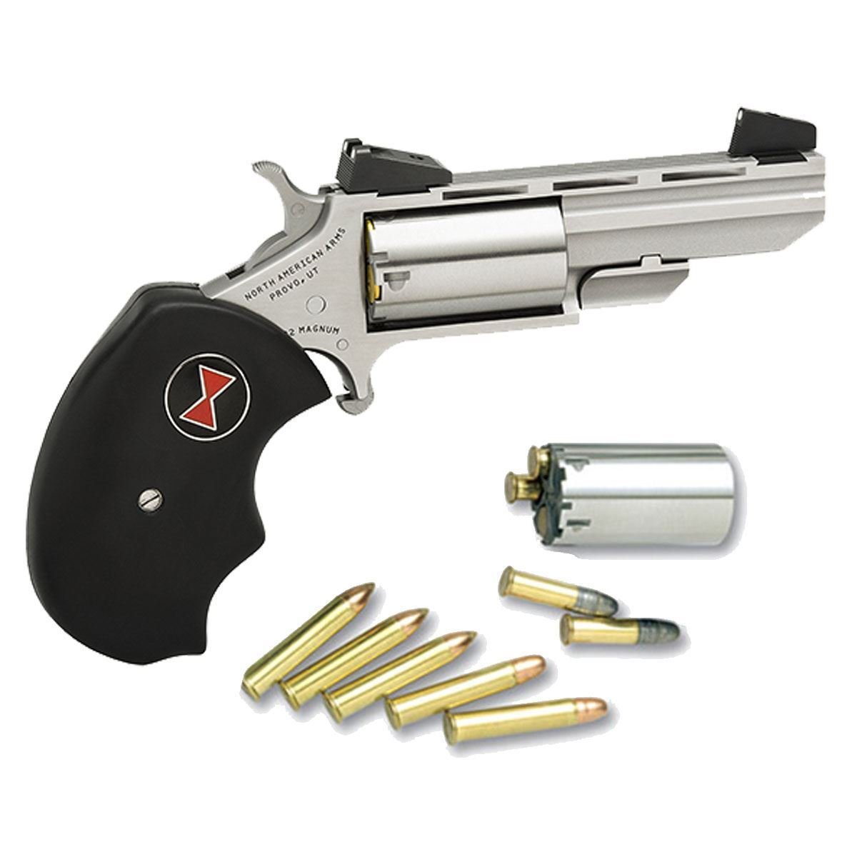 NAA- Black Widow 22 LR/M Conversion 2″ Barrel Adjustable Sight 5rd