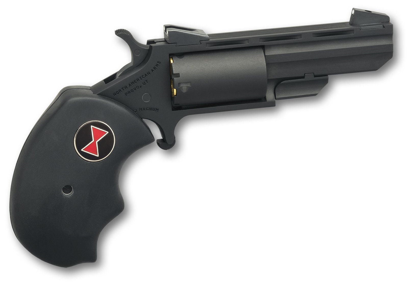 NAA- Black Widow 22 Magnum w/PVD Coating 2″ Barrel Fixed Sight 5rd
