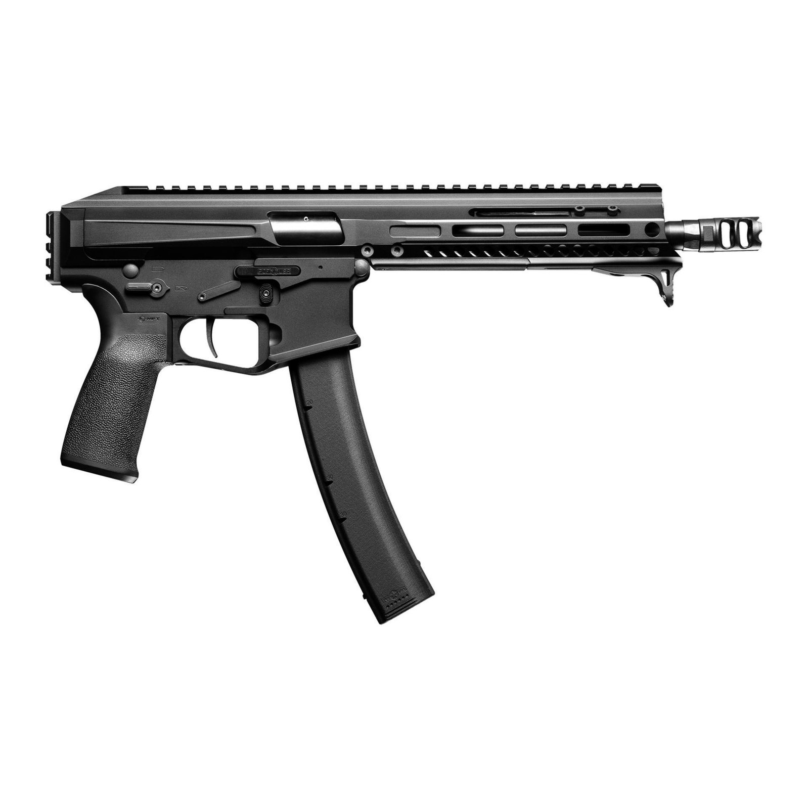 POF Phoenix 9MM Pistol 8″ Barrel M-Lok rail W/ Q.D. End Cap Black