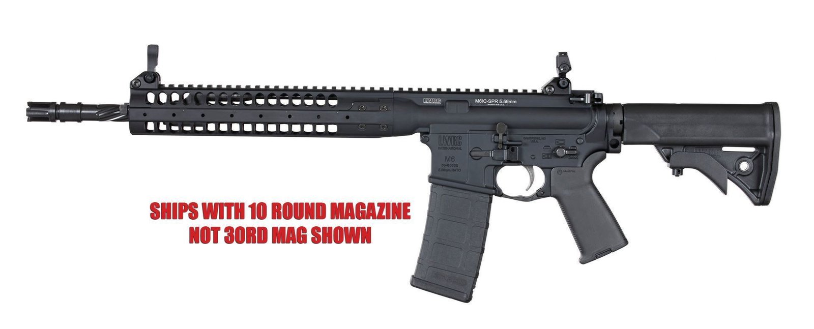 LWRC IC-SPR Special Purpose Rifle 5.56 NATO 10rd 16″ Barrel Black CA Compliant