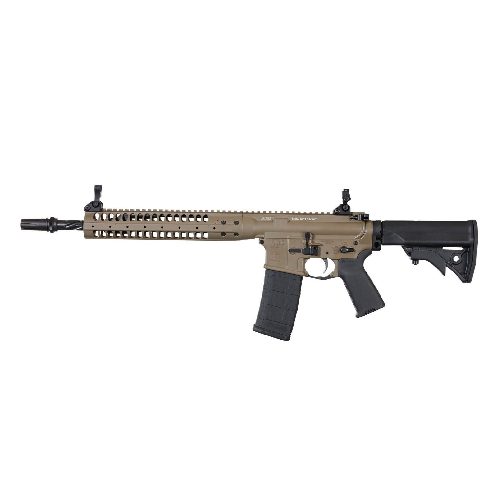 LWRC ICSPR 223 Rem Semi-Auto Rifle CA Compliant FDE 10rd