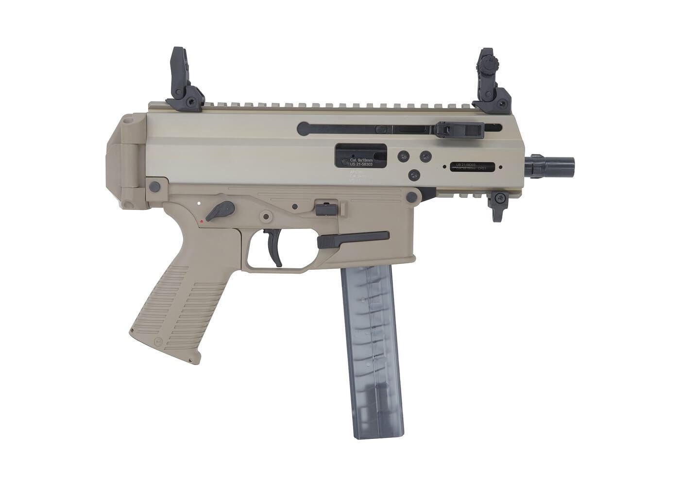 B&T APC9K PRO Sem-Auto 9mm Pistol 4.5″ Threaded Barrel 30rds Coyote Tan