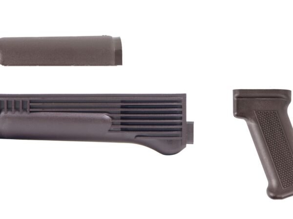 Arsenal Plum Polymer Handguard Set with Stainless Steel Heat Shield and Pistol Grip for Stamped Receivers