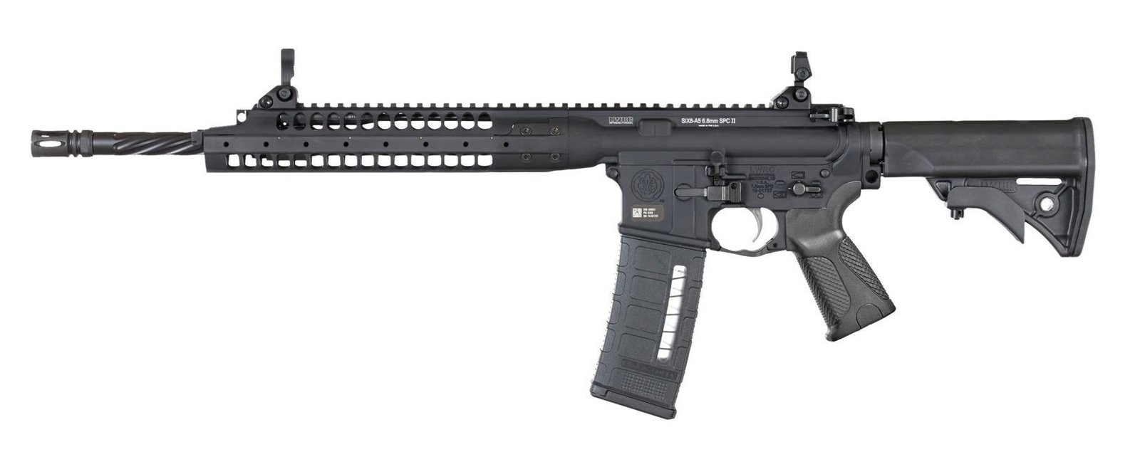 LWRC International SIX8 A5 6.8mm 16.1″ Barrel 30rd 5/8 x 24 TPI 1/10″ RH Black
