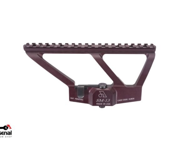 Arsenal Picatinny Scope Mount with Plum Hard Anodized for AK Variant Rifles with Side Rail