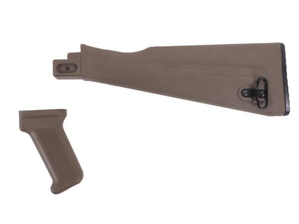 Arsenal AK47 / AK74 NATO Length FDE Buttstock Set for Stamped Receivers