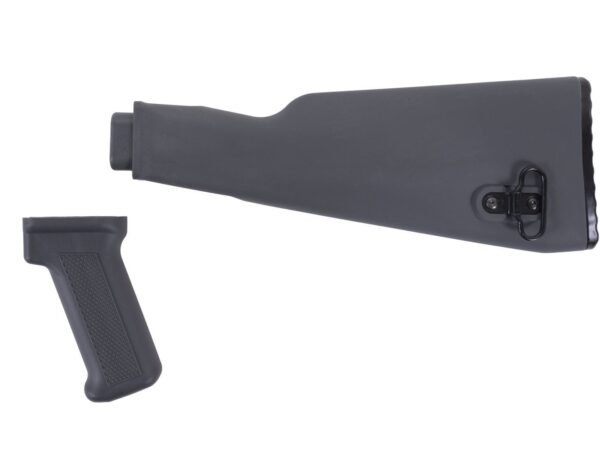 Arsenal Intermediate Length Gray AK47 Buttstock and Pistol Grip Set for Milled Receivers
