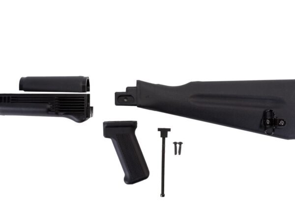 Arsenal Black Polymer NATO Length Stock Set with Stainless Steel Heat Shield for Stamped Receivers