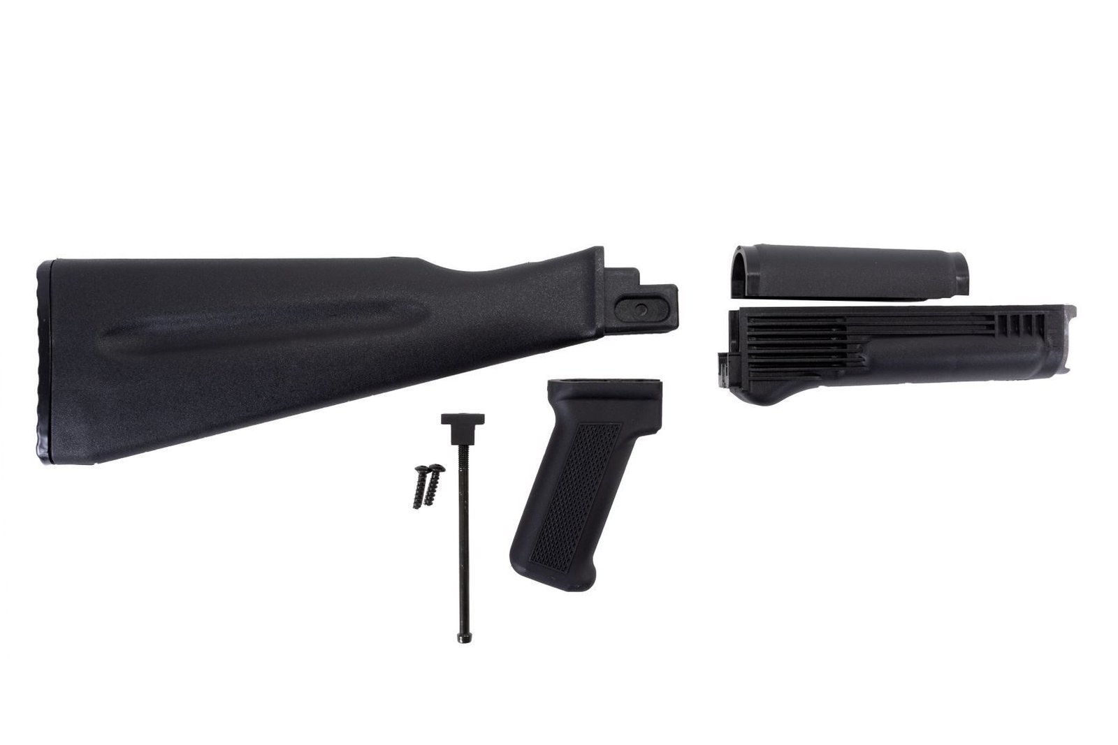 Arsenal Black Polymer NATO Length Stock Set with Stainless Steel Heat Shield for Stamped Receivers
