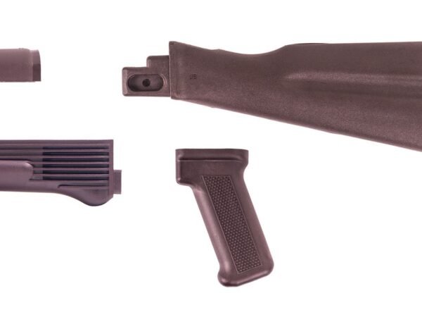 Arsenal 4 Piece Plum AK47 / AK74 NATO Length Stock Set for Stamped Fixed Receivers