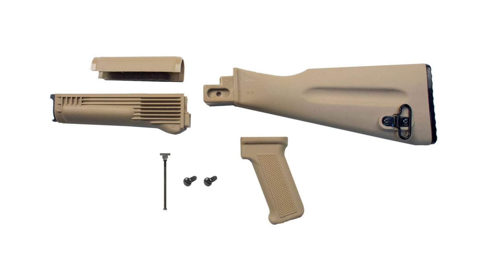 Arsenal 4 Piece NATO Length Desert Sand Stock Set With Hardware