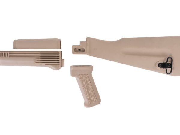 Arsenal 4-Piece Desert Sand Mil Spec Warsaw Length Buttstock Set for Stamped Receivers