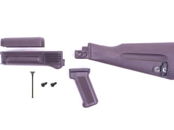 Arsenal 4-Piece Mil-Spec Warsaw Length Plum Polymer Buttstock Set for Stamped Receivers with Hardware