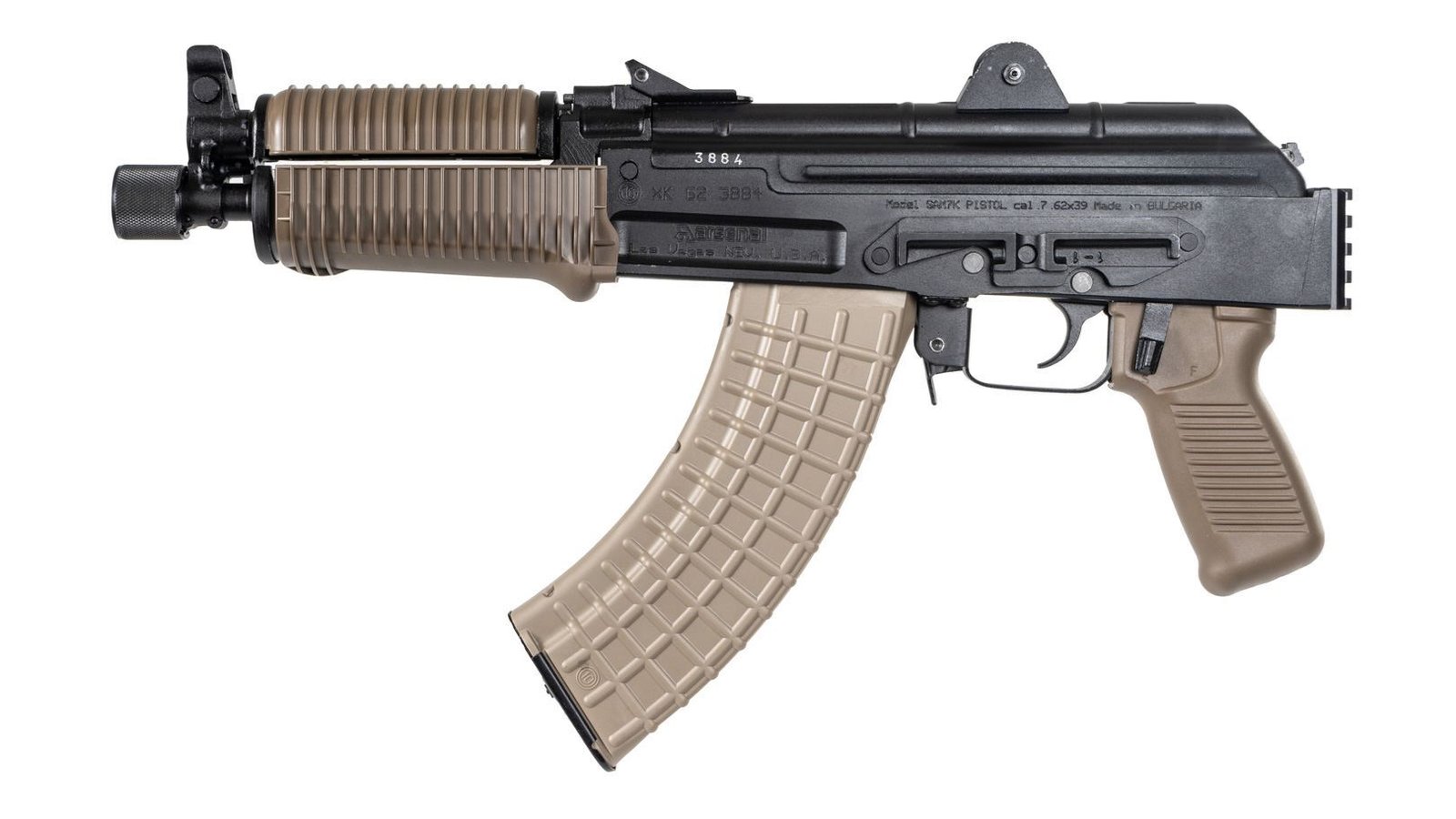 Arsenal SAM7K AK Pistol 7.62x39mm FDE US Furniture 30rd Mag Hard Case