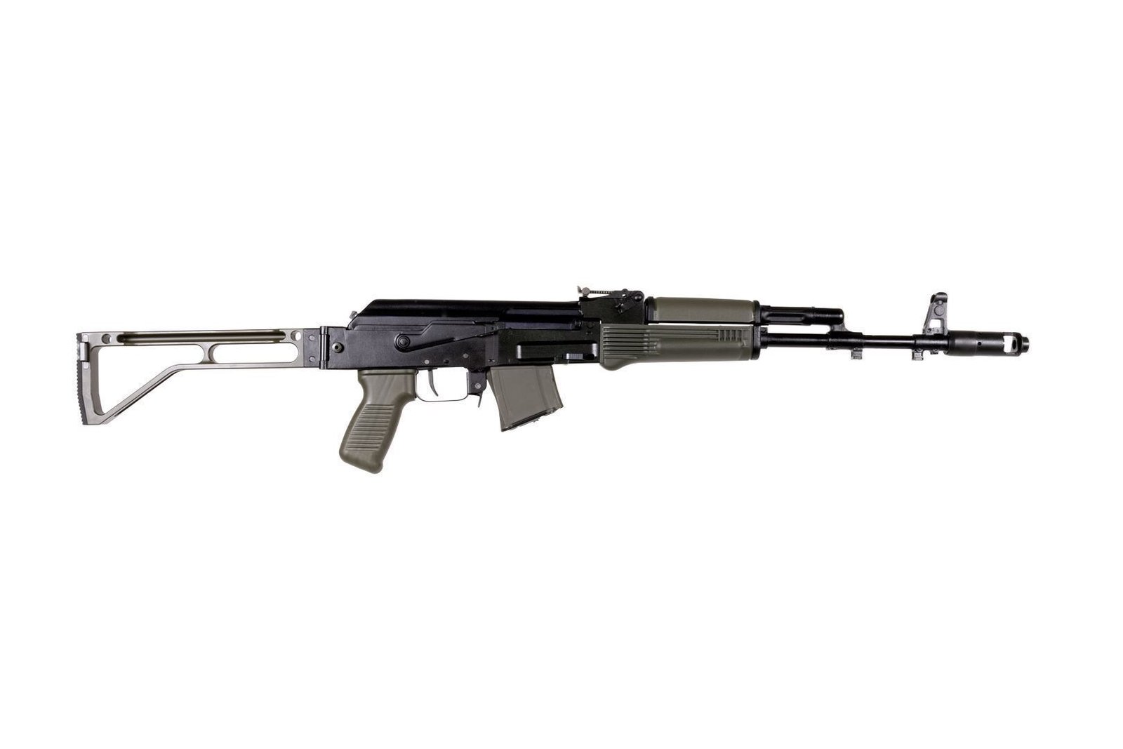 Arsenal SAM7SF 7.62x39mm Semi-Auto AK-47 OD Green Rifle with Aluminum Side Folding Stock with Cheek Rest & QD Points