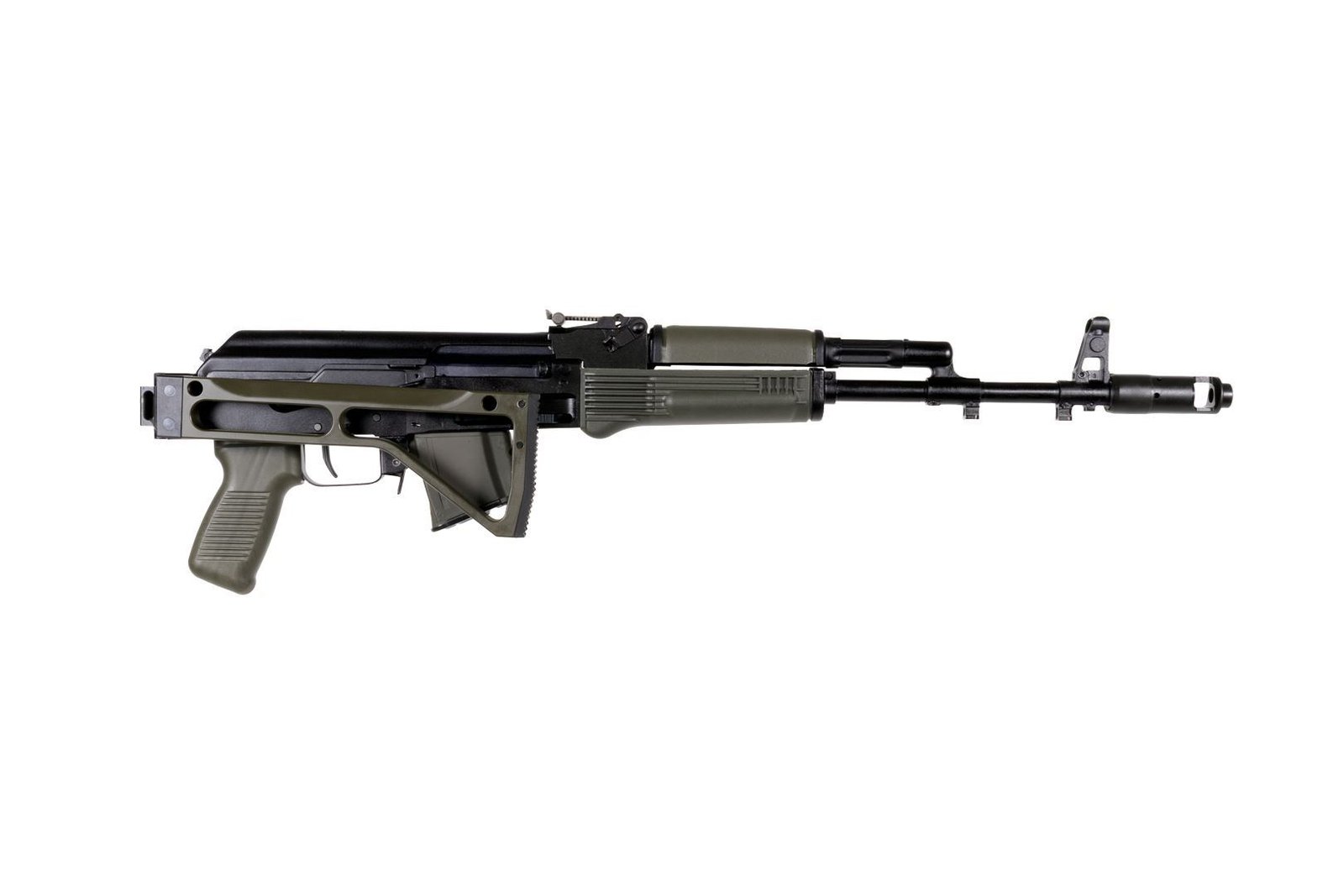 Arsenal SAM7SF 7.62x39mm Semi-Auto AK-47 OD Green Rifle with Aluminum Side Folding Stock with Cheek Rest & QD Points